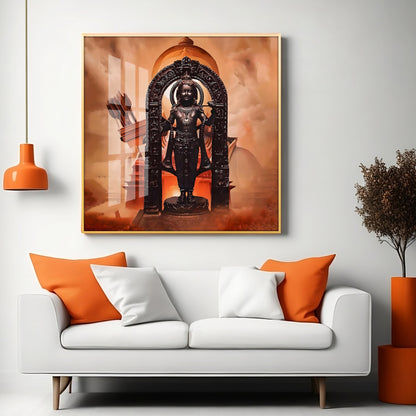 Ayodhya Ram Premium Acrylic Square Wall Art