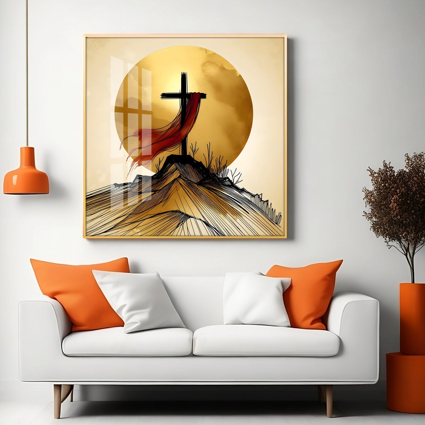 Ascendant Cross Premium Acrylic Square Wall Art