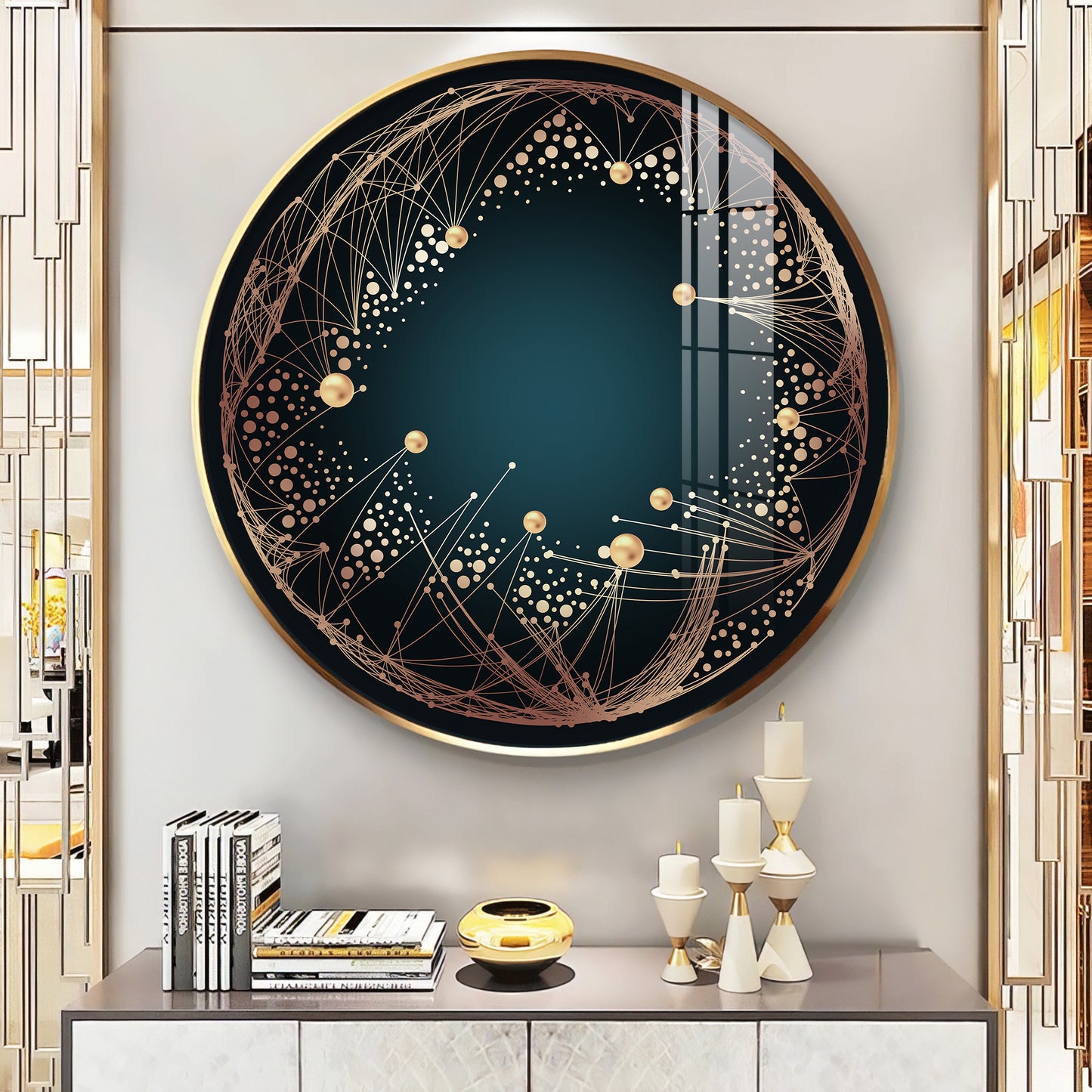 Astral Glow Premium Acrylic Round Wall Art