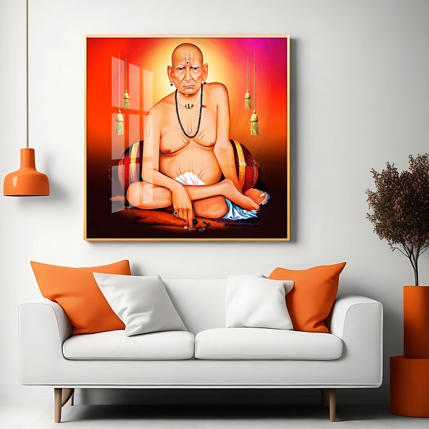 Swami of Akkalkot Premium Acrylic Square Wall Art