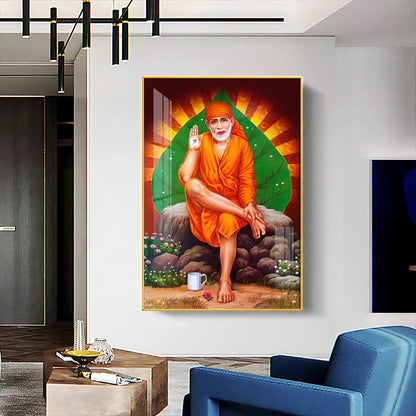 Sri Sai's Blessing Premium Vertical Acrylic Wall Art