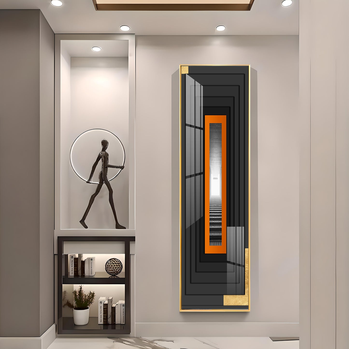 Ember Glow Frame Premium Acrylic Vertical Wall Art