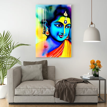 Vibrant Krishna Acrylic Wall Art