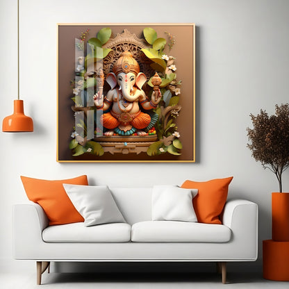 Ekdanta Maharaj Premium Acrylic Square Wall Art