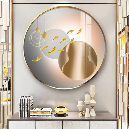 Circle of Fins Premium Acrylic Round Wall Art