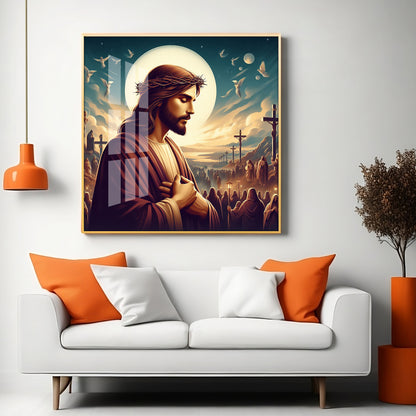 Jesus Christ Premium Acrylic Square Wall Art