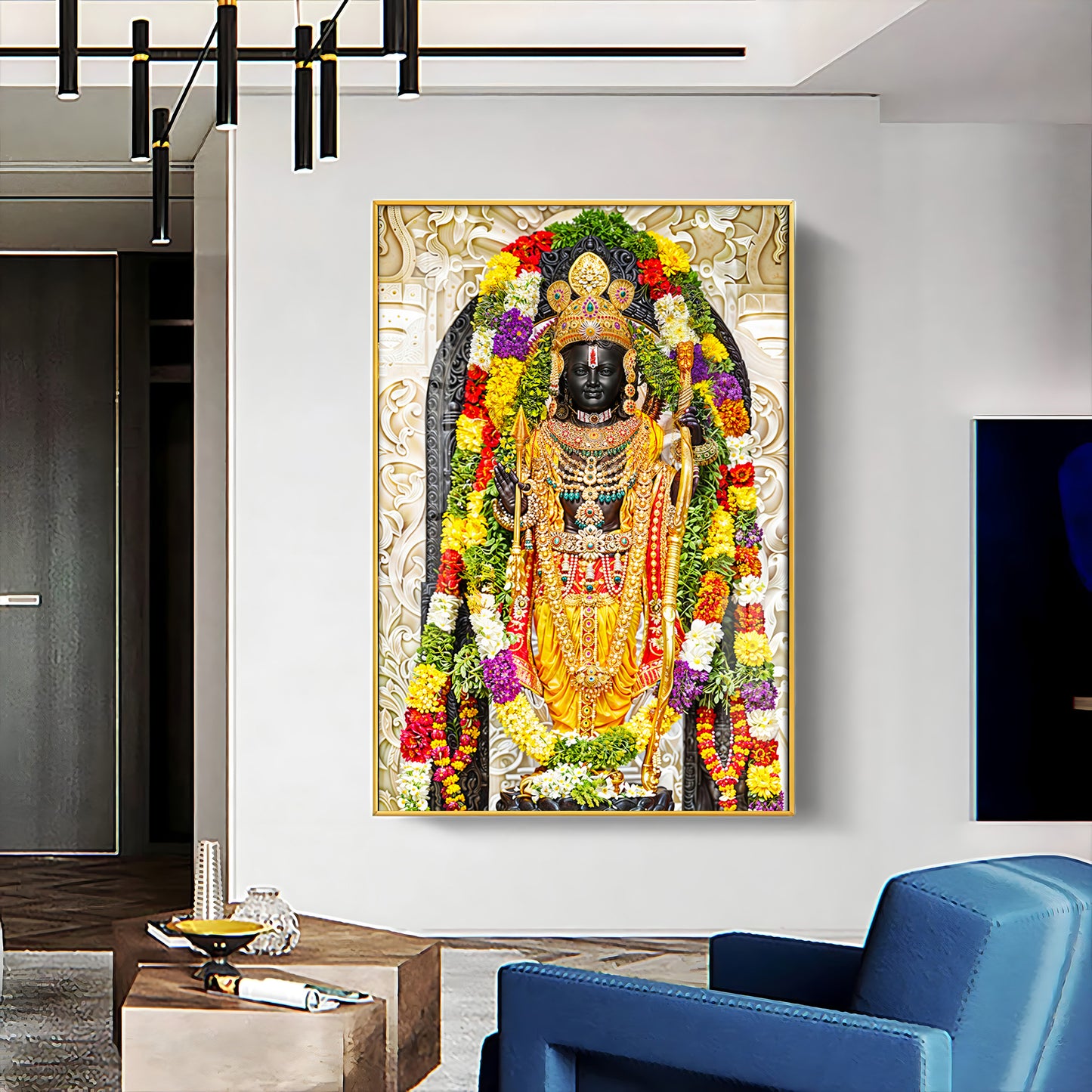 Shri Ram Janmbhoomi Portray Premium Vertical Wall Art