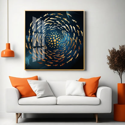 Into The Blue Premium Acrylic Square Wall Art