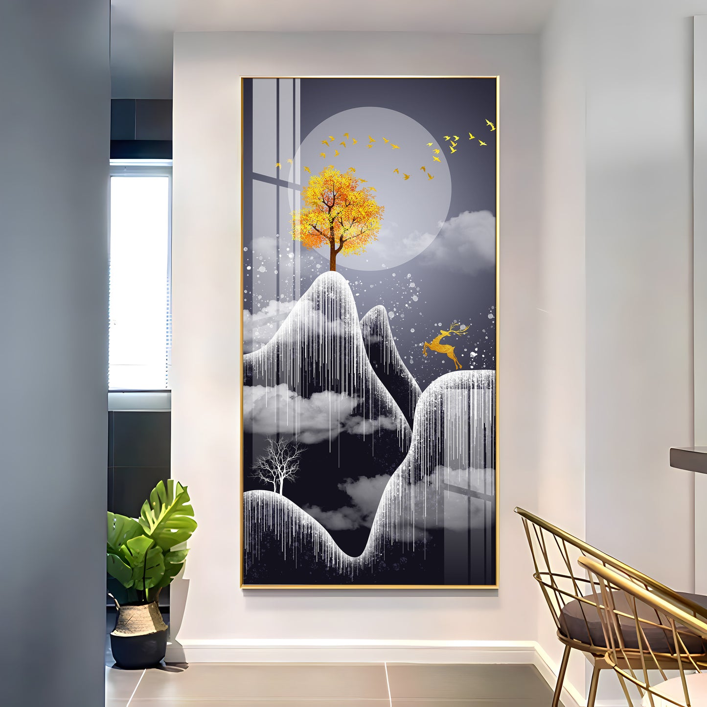 Freezy Nights Premium Acrylic Vertical Wall Art