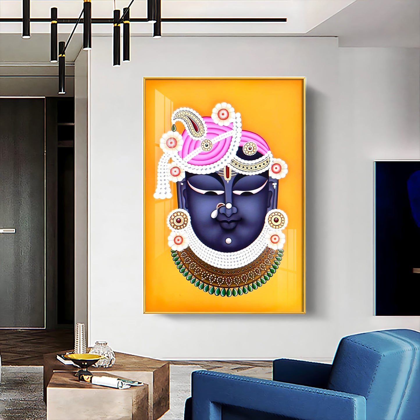 Lord Shreenathji Premium Vertical Acrylic Wall Art