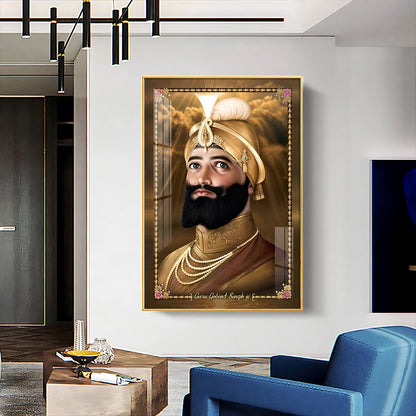 Guru Gobind Singh Premium Acrylic Vertical Wall Art