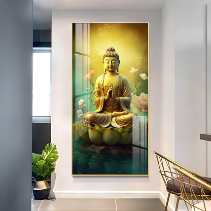 Peaceful Buddha Premium Acrylic Vertical Wall Art