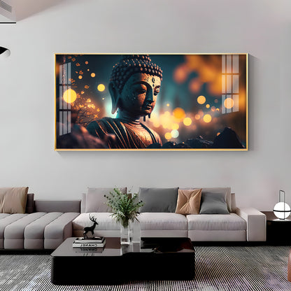 Mulling Over Buddha Premium Acrylic Horizontal Wall Art