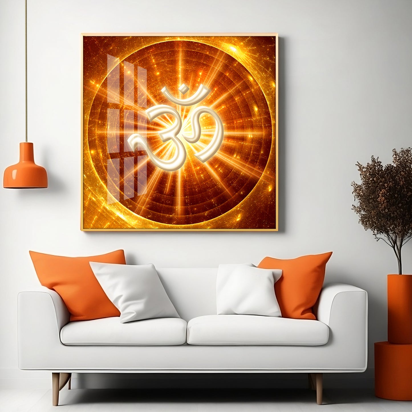 Spiritual Om Premium Acrylic Square Wall Art