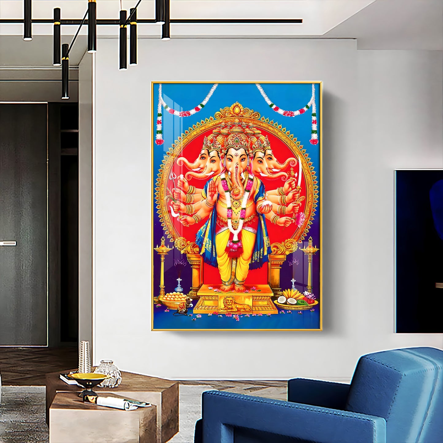 Ganesha's Embrace Premium Vertical Acrylic Wall Art