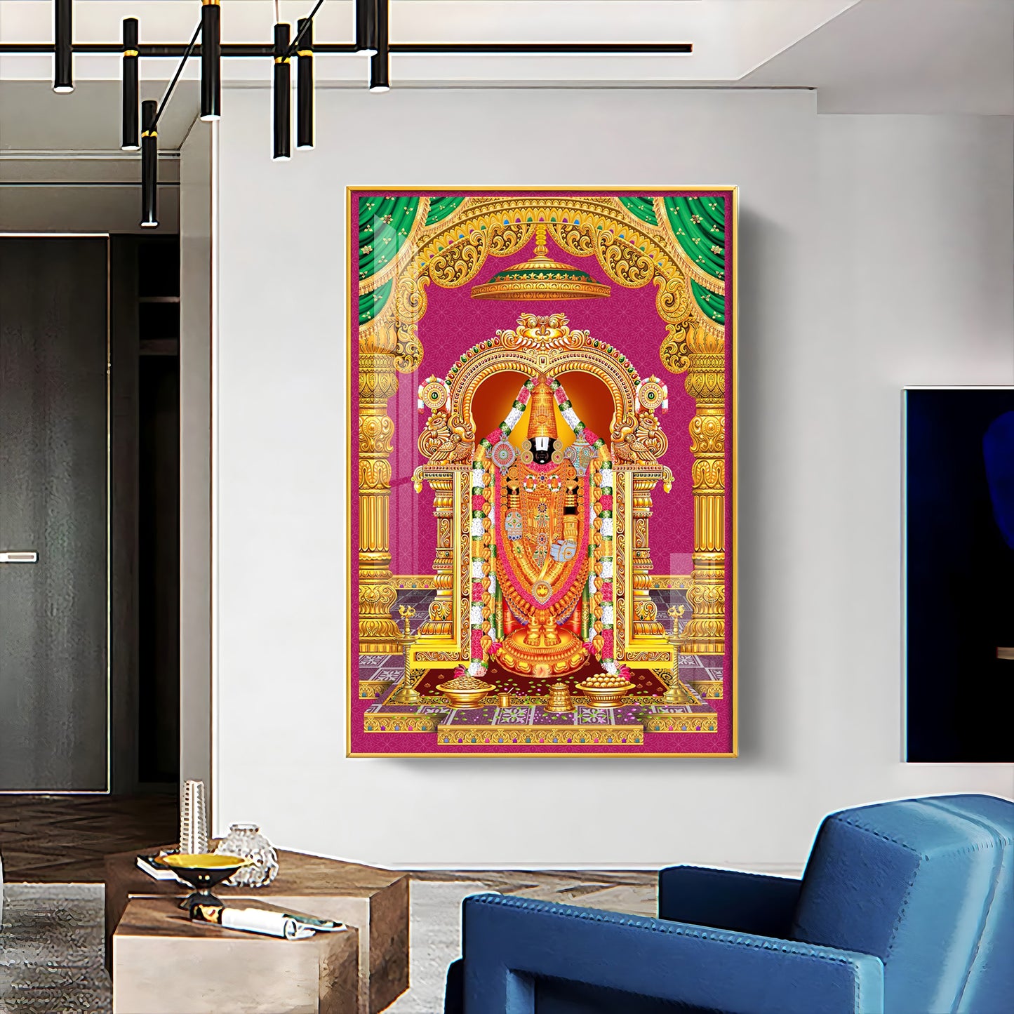 Sri Venkateswara Swamy Blessing Premium Acrylic Vertical Wall Art