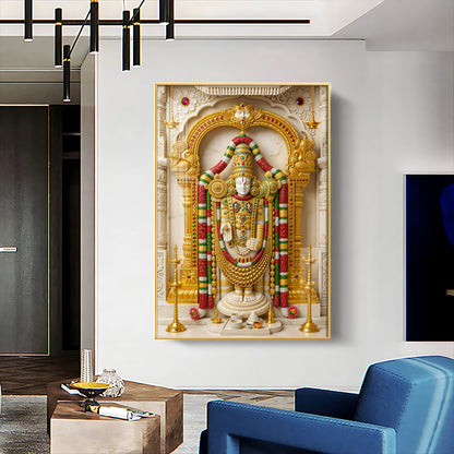 Divine Shree Venkateswara Premium Acrylic Vertical Wall Art