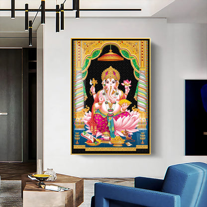 Divine Ganesh Serenity Premium Acrylic Vertical Wall Art