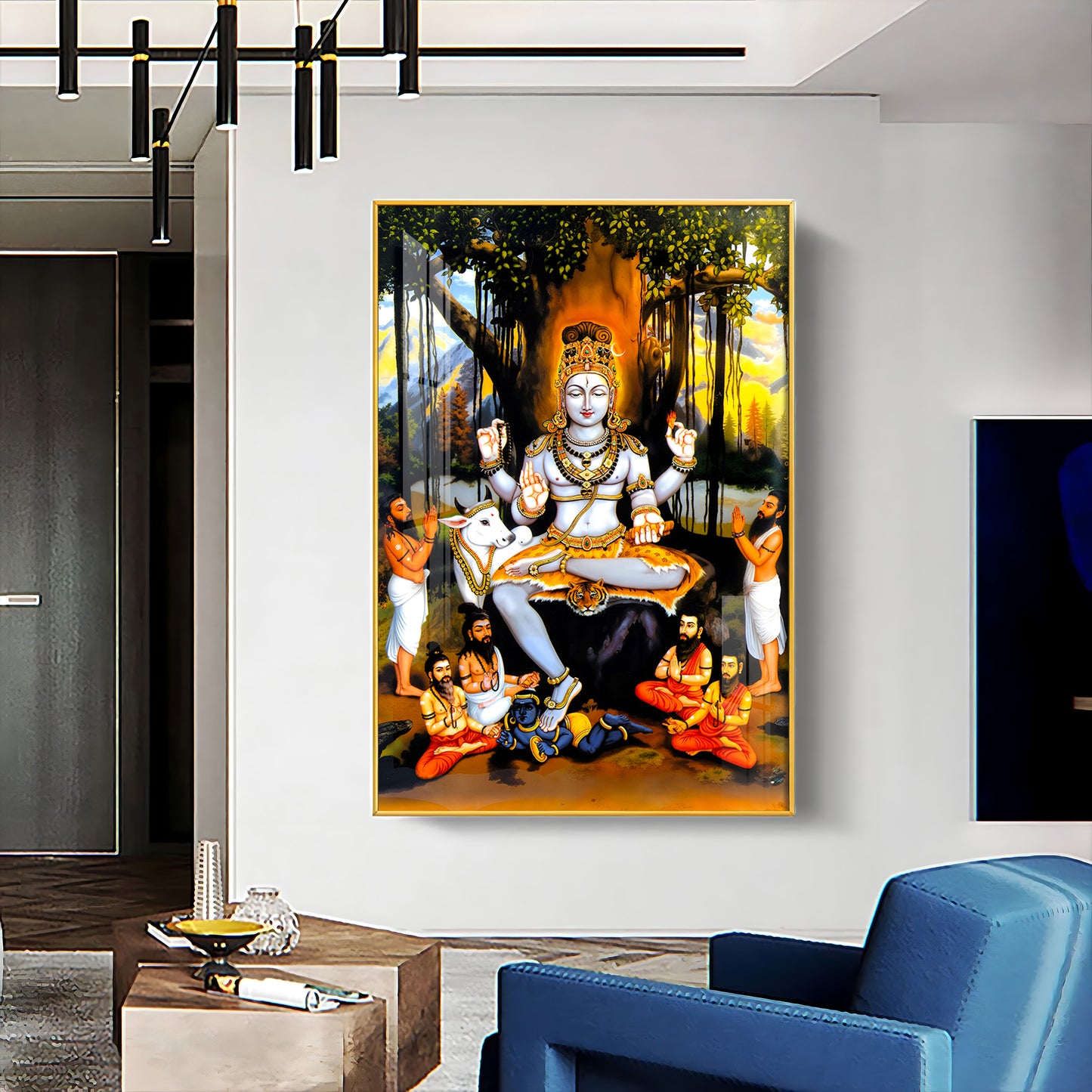 Dakshinamurthy In Lord Shiva Premium Acrylic Vertical Wall Art