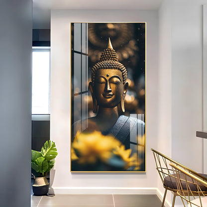 Serene Buddha Premium Acrylic Vertical Wall Art