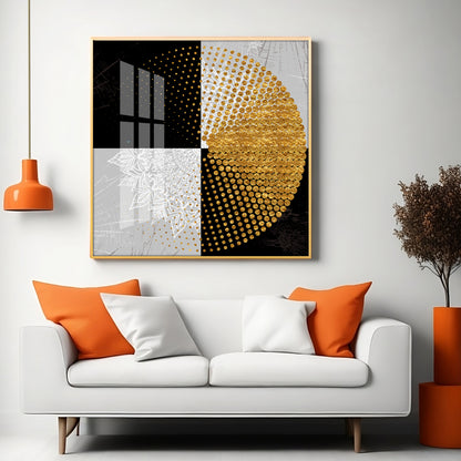 Moroccan Gold Premium Acrylic Square Wall Art