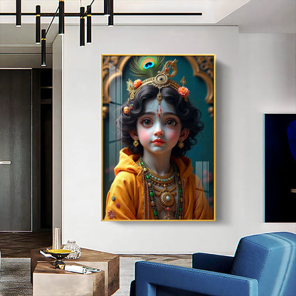 Krishna's Infinite Presence Premium Acrylic Wall Art