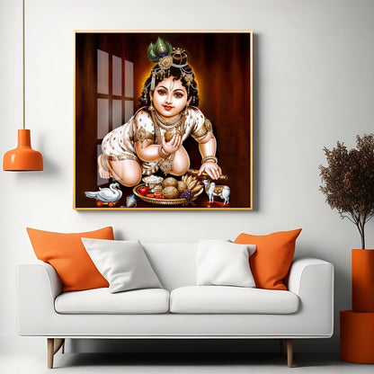 Bal Gopal Premium Acrylic Square Wall Art