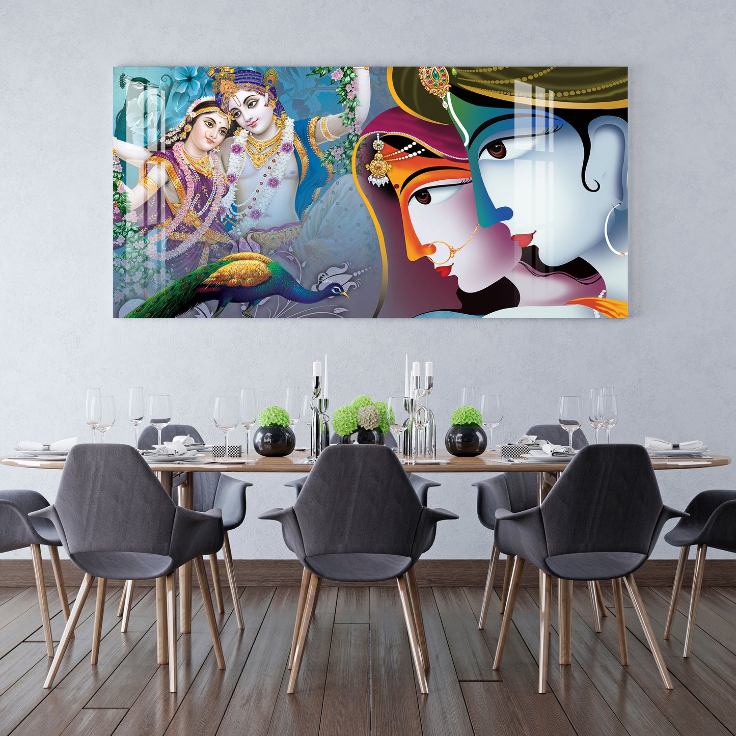 Divine Rada Krishna Acrylic Wall Art