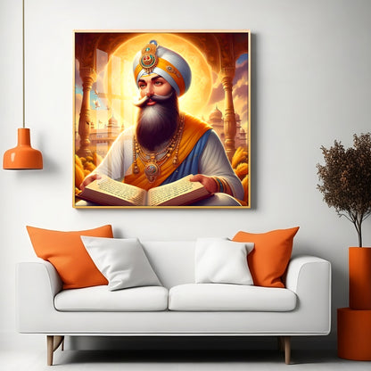 Guru Govind Singh Ji Premium Acrylic Square Wall Art