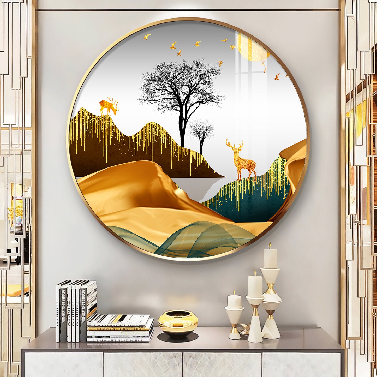 Forest Glade Premium Acrylic Round Wall Art