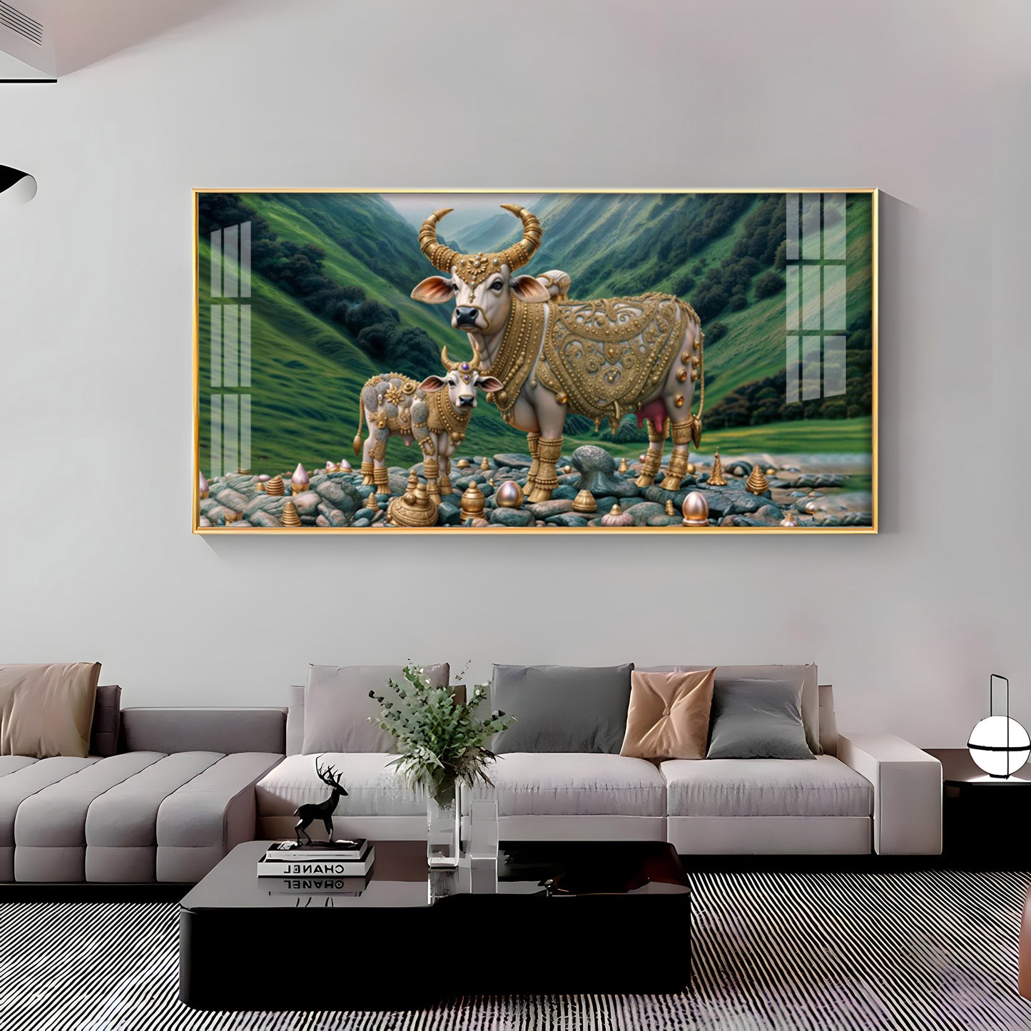 Mythological Cow Premium Acrylic Horizontal Wall Art