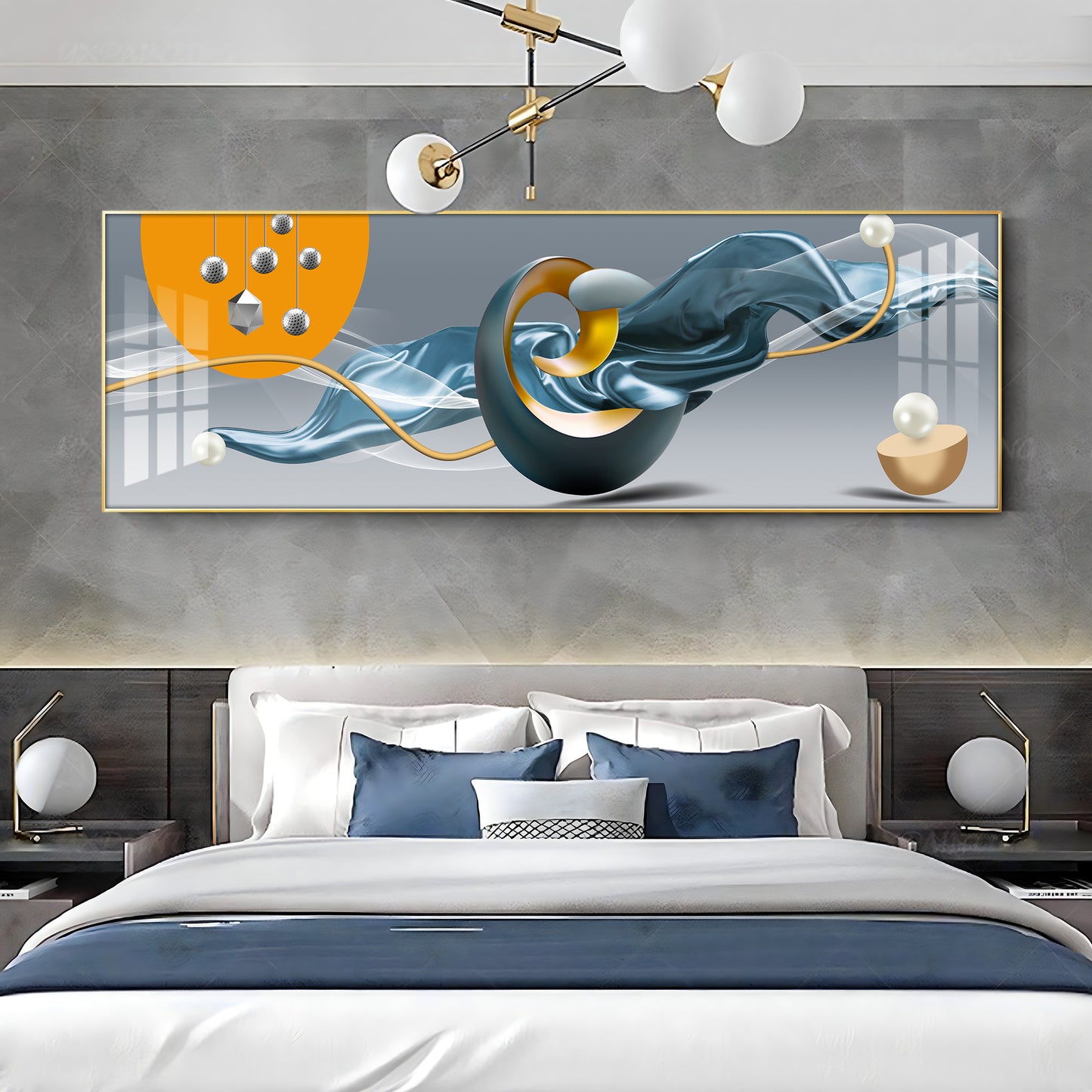 Auspicious Figures Premium Acrylic Horizontal Wall Art