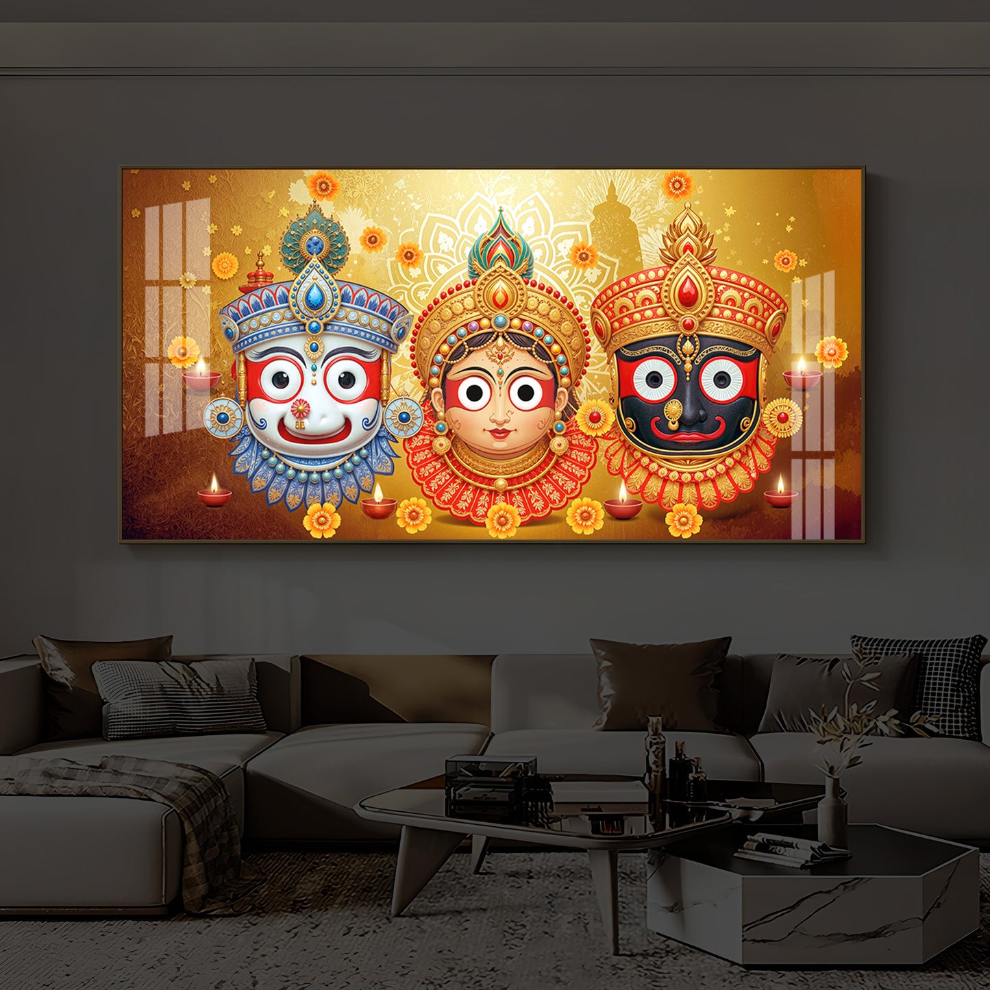 Jai Jagannath Modern Luxury Backlight Horizontal Wall Art