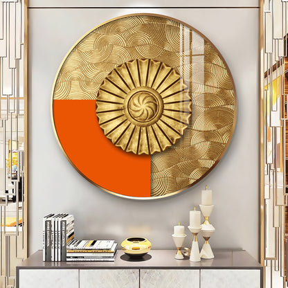 Luminous Dawn Premium Acrylic Round Wall Art