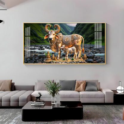 Golden Charm Premium Acrylic Horizontal Wall Art