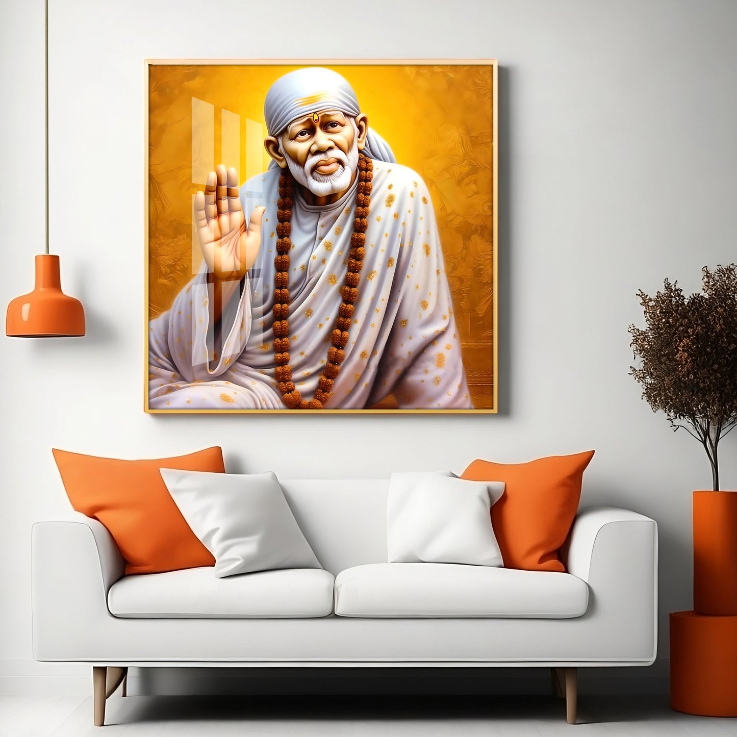 Shirdi Sai Premium Acrylic Square Wall Art