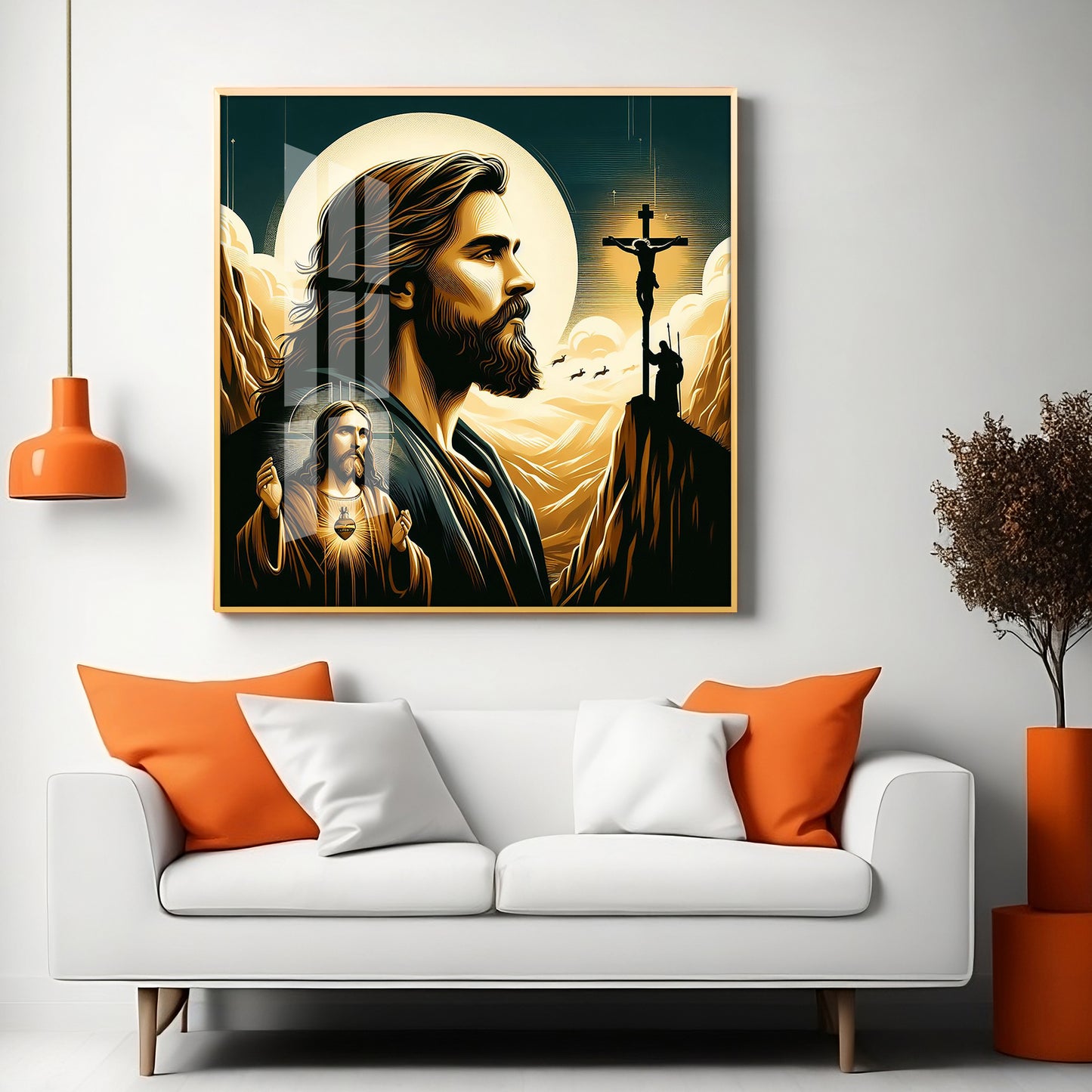 Lord Jesus Premium Acrylic Square Wall Art