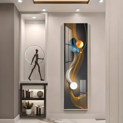 Blue Flame Glow Premium Acrylic Vertical Wall Art