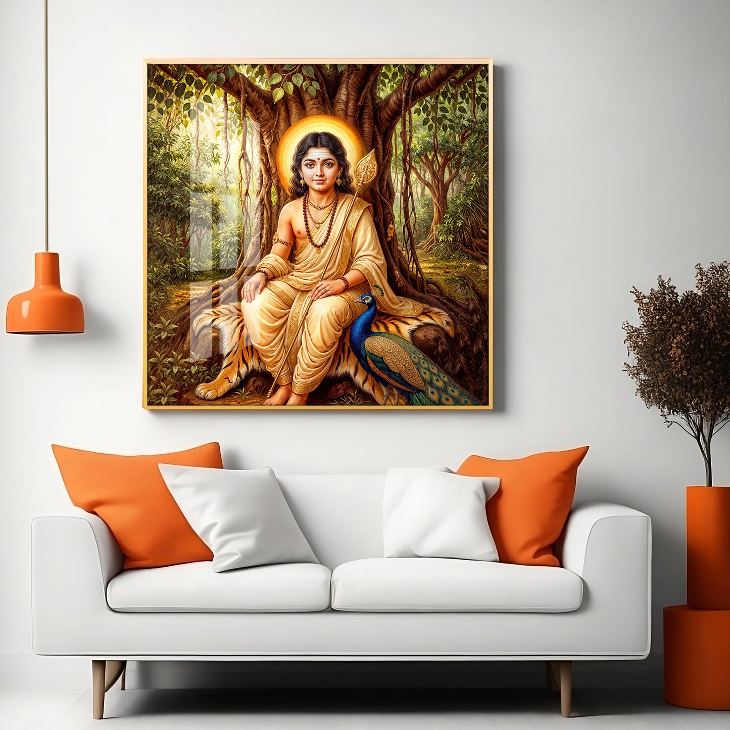 Divine Kartikeya Premium Acrylic Square Wall Art