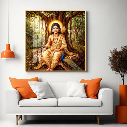 Divine Kartikeya Premium Acrylic Square Wall Art