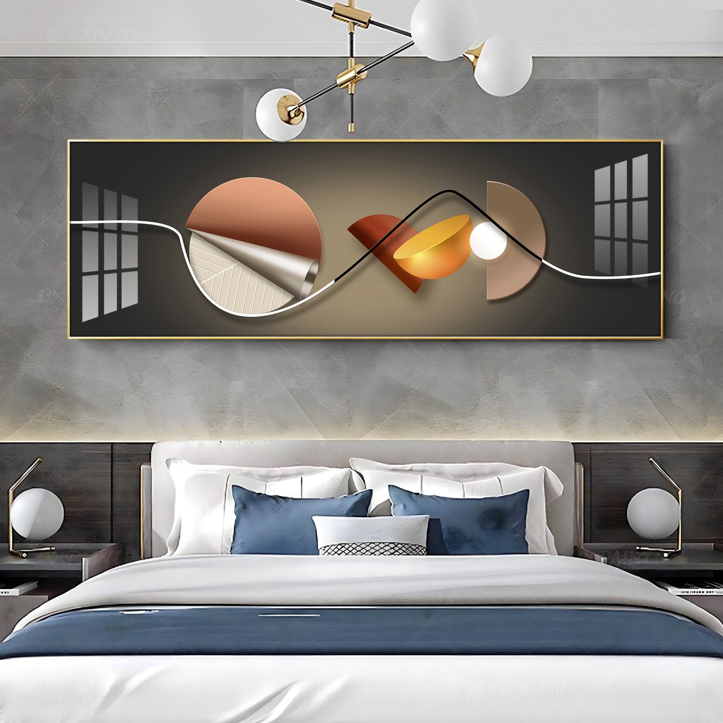 Floating Figures Premium Acrylic Horizontal Wall Art