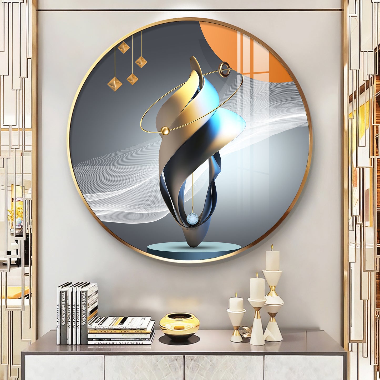 Modern Muse Premium Acrylic Round Wall Art