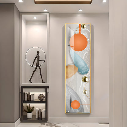 Illustration Geometric Modern Blocks Premium Acrylic Vertical Wall Art