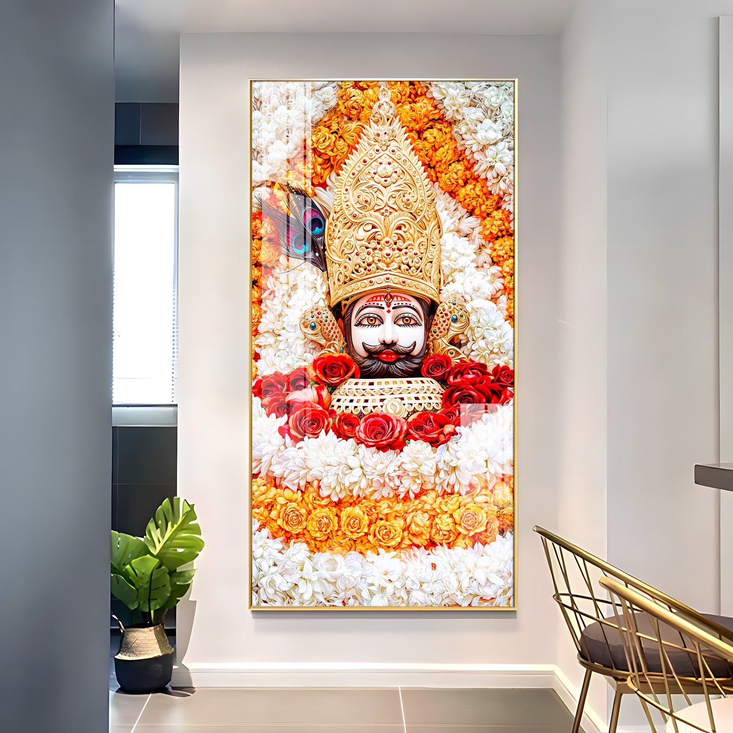 Divine Shyam Baba Premium Acrylic Vertical Wall Art