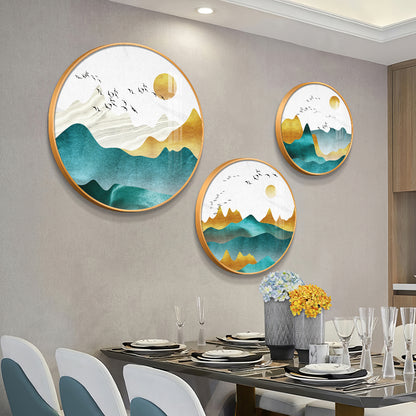 Mountain Scenery Premium Acrylic Round Wall Art (Set of 3)