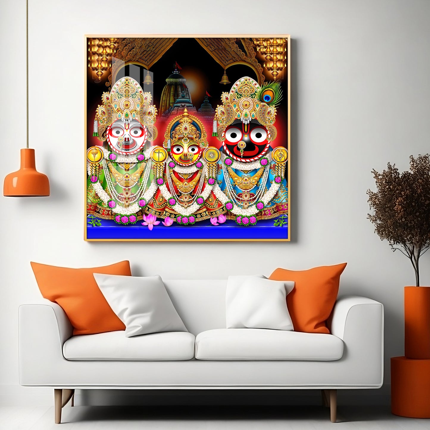 Jai Jagannath Ji Premium Acrylic Square Wall Art