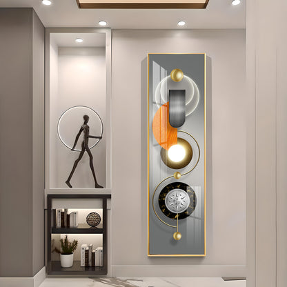 Abstract Geometric Circle Premium Acrylic Vertical Wall Art