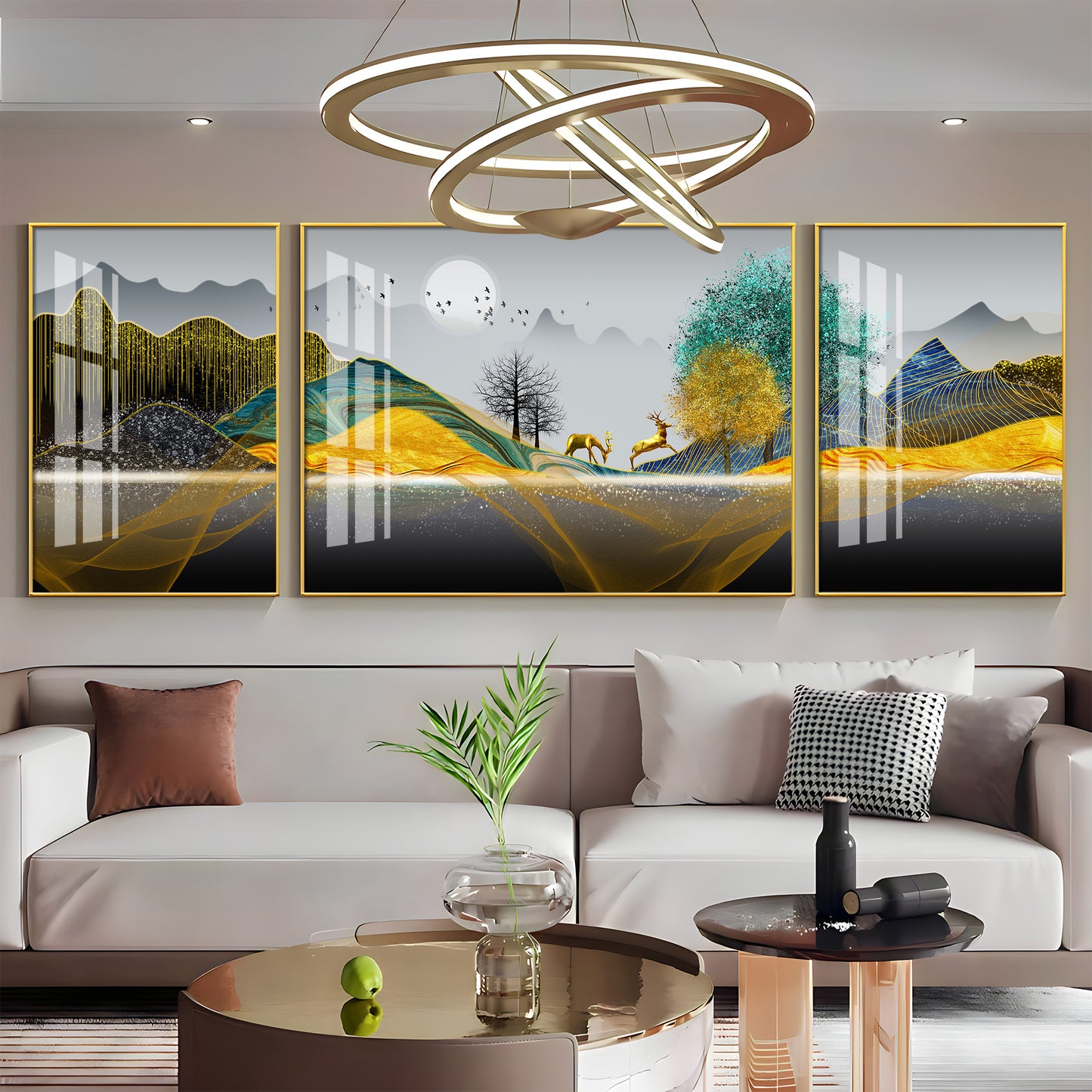 Forest Dawn Premium Acrylic Wall Art (Set of 3)