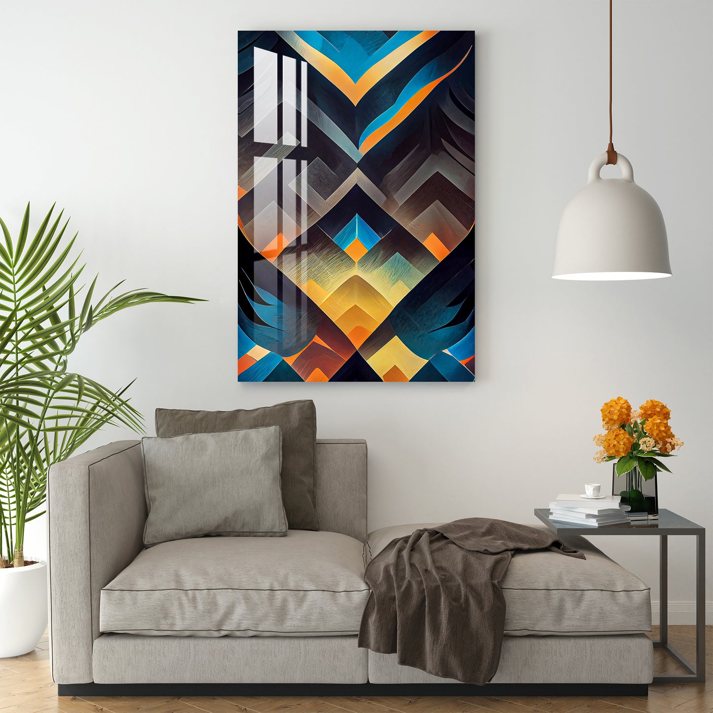 Geometric Abstraction Acrylic Wall Art