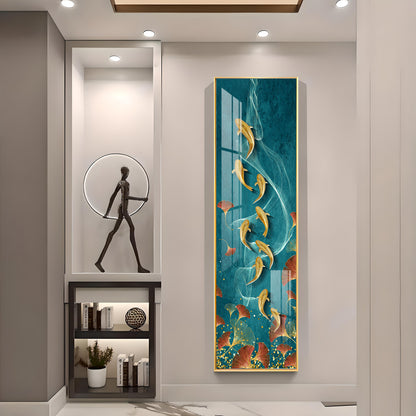 Aquatic Harmony Premium Acrylic Vertical Wall Art